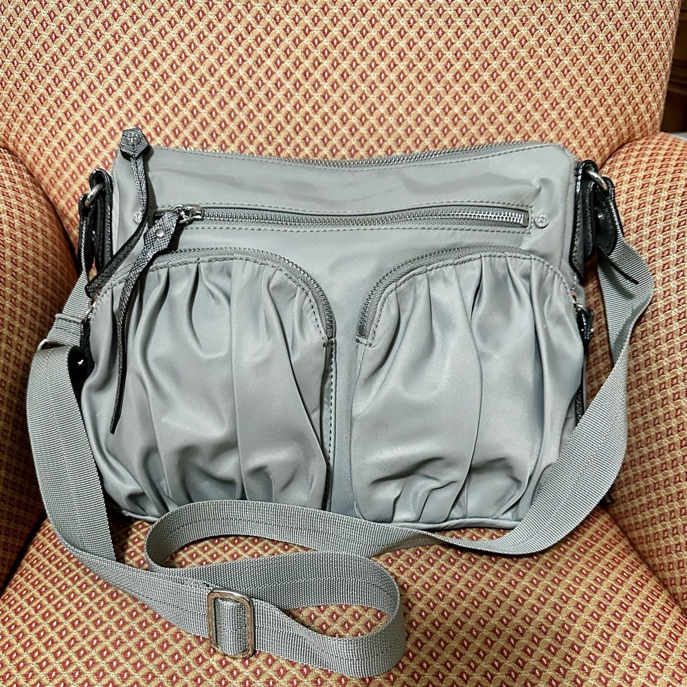 MZ Wallace Paige Belle Gray Crossbody Bag